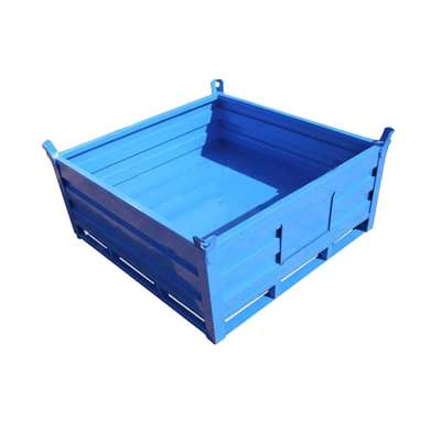 Heavy duty steel stackable pallet bins