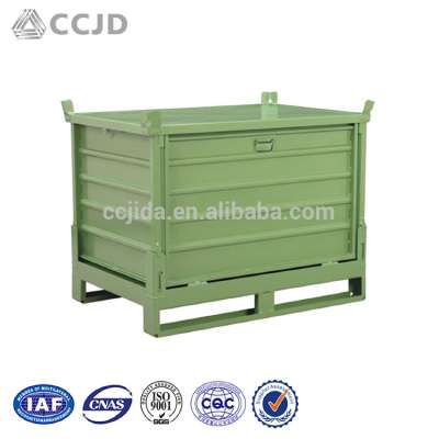 Powder Coated Storage Container Steel Feet Box Pallet