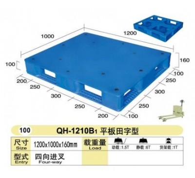 Heavy Duty Single Sided Plastic Pallet price